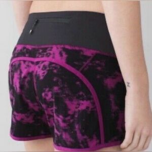 Lululemon Run Times Lined Shorts Plum Black Color Size 8